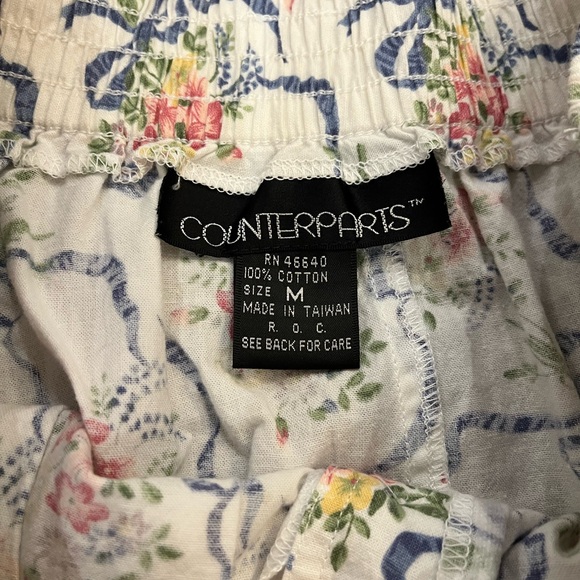 Vintage Pastel Bow Floral Maxi Skirt Cottagecore size Medium - Picture 2 of 8